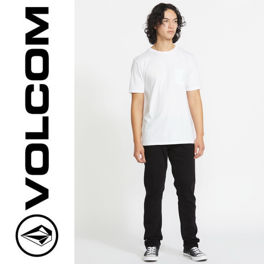 VOLCOM Mens Black Vorta Slim Straight Jeans Size 34 NWT